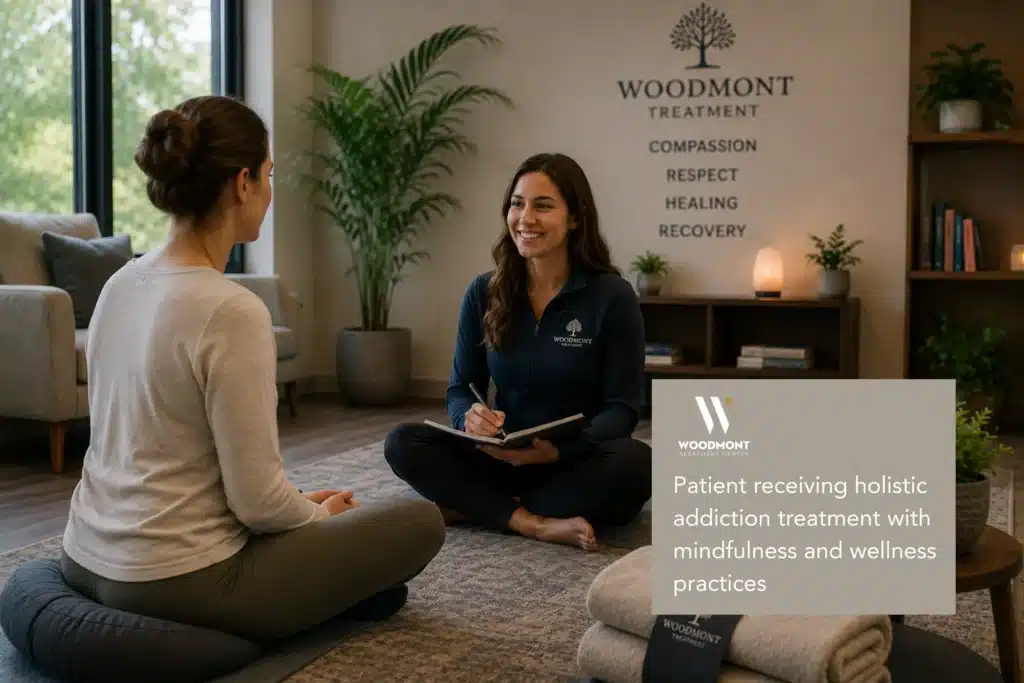 How Mindfulness and Yoga Can Aid in Addiction Recovery 4 Individual receiving holistic addiction treatment with mindfulness and wellness practices