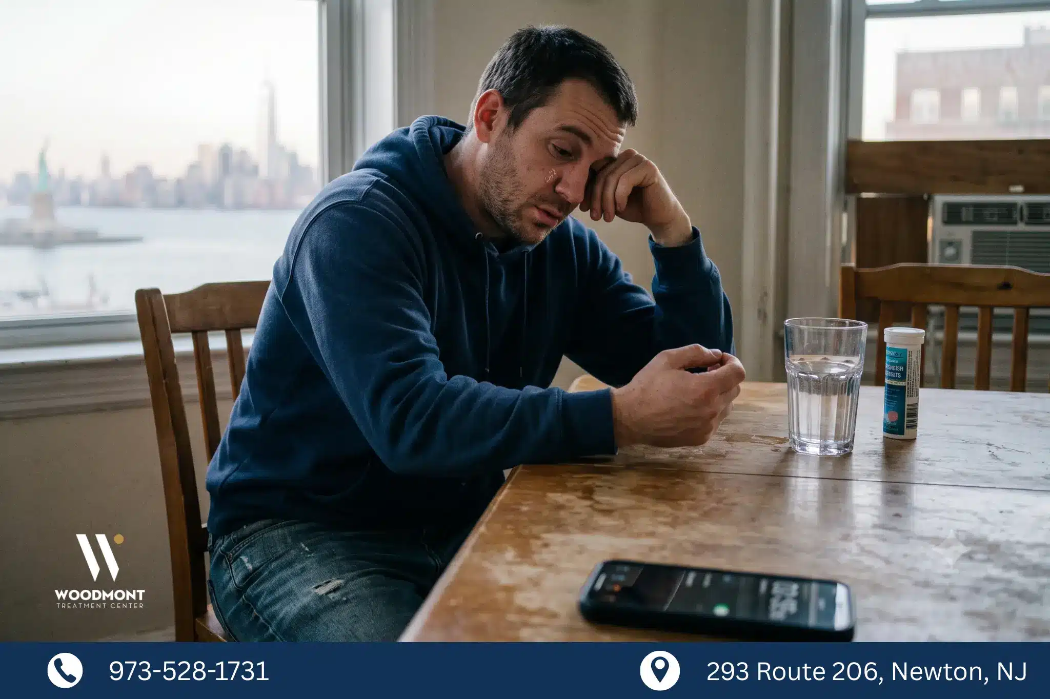 Alcohol Withdrawal Timeline: What Happens in the First 72 Hours? (Day-by-Day Guide) 1 Man looking stressed at table