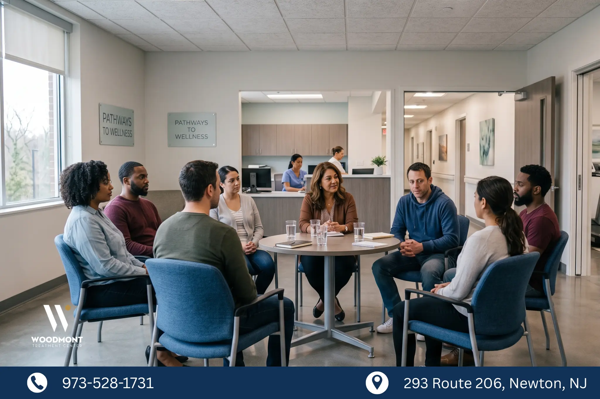 Alcohol Withdrawal Timeline: What Happens in the First 72 Hours? (Day-by-Day Guide) 2 Group therapy session in a clinic